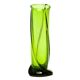 Mid-century modern vase, green glass, Poland, 1970s
