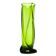 Mid-century modern vase, green glass, Poland, 1970s