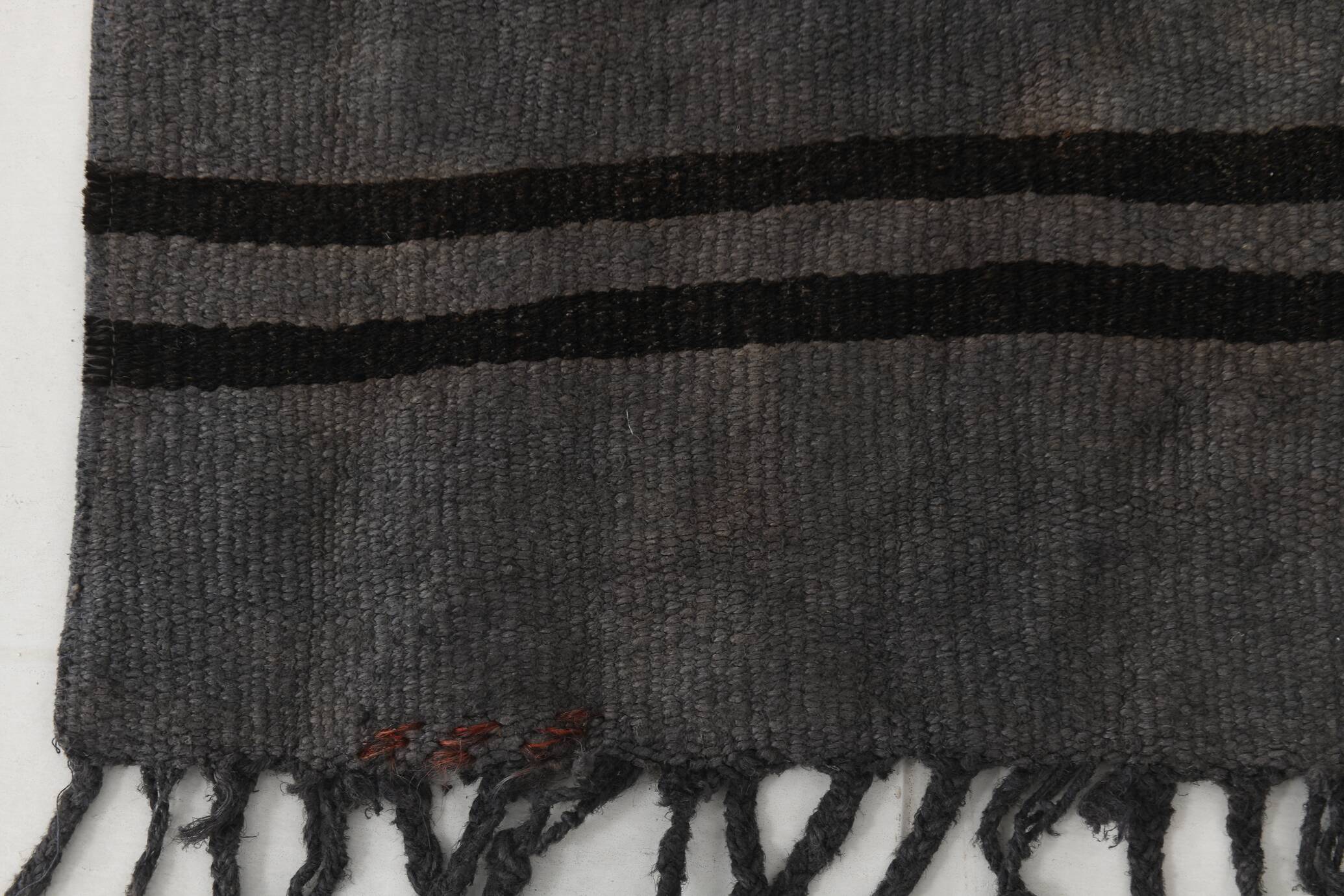 2x8 Green & Black One-of-a-Kind Vintage Kilim Runner, 67x247 Cm