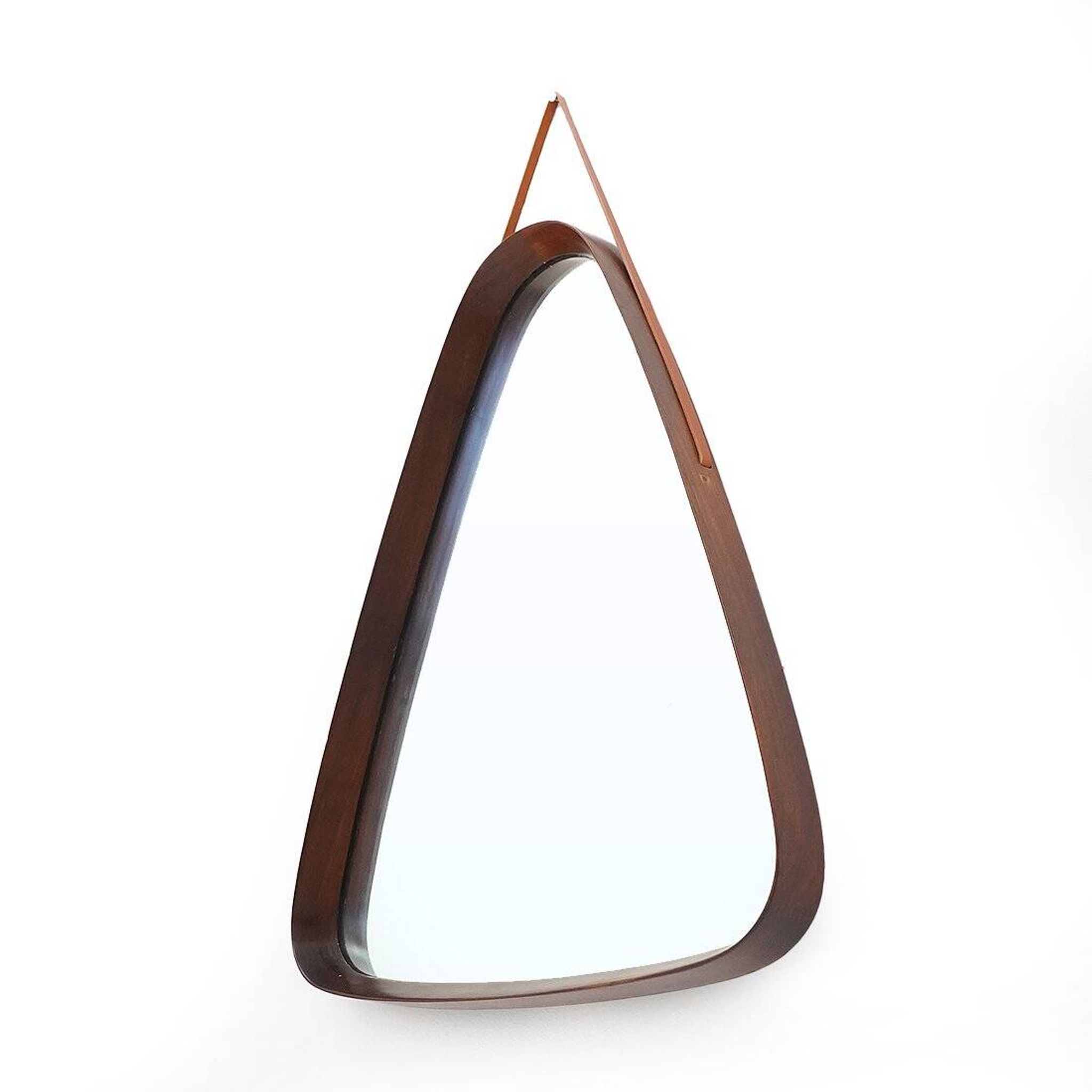 Vintage mirror with a teak frame, 1960s.