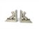 Art Deco, pair of crackled earthenware bookends featuring cats from Louvière around 1930.