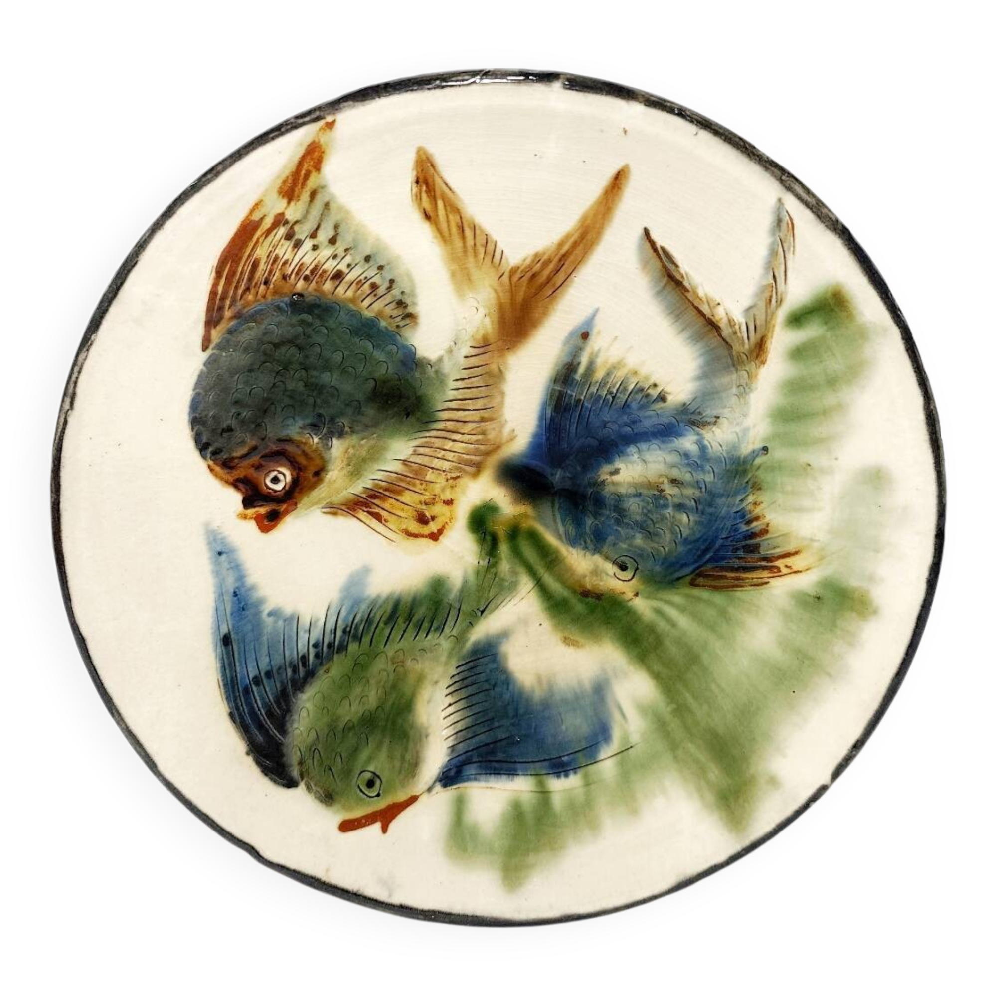 Plato de cerámica "Puigdemont".  España, 1970s.