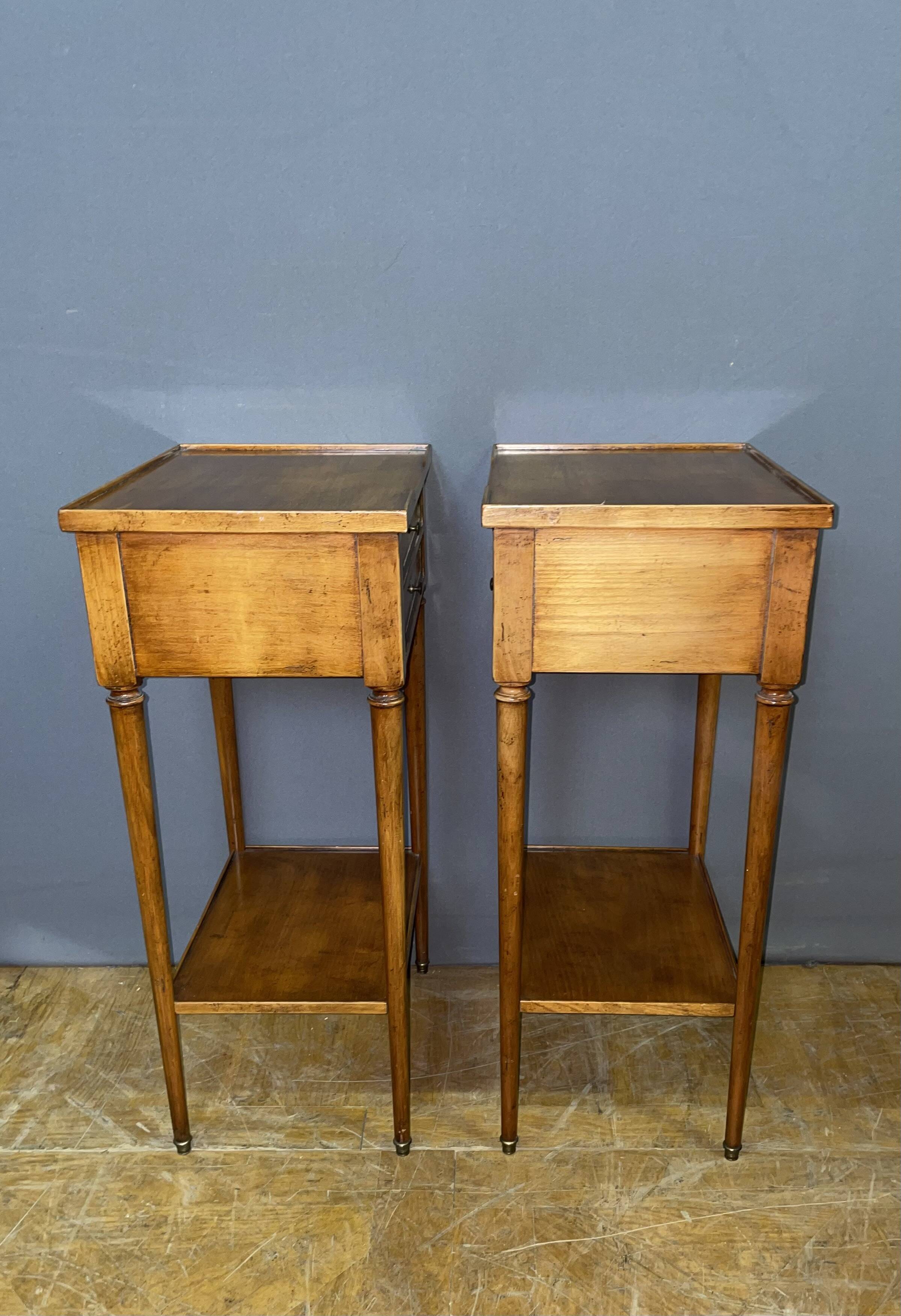 Directoire bedside table in cherry wood
