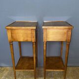 Directoire bedside table in cherry wood