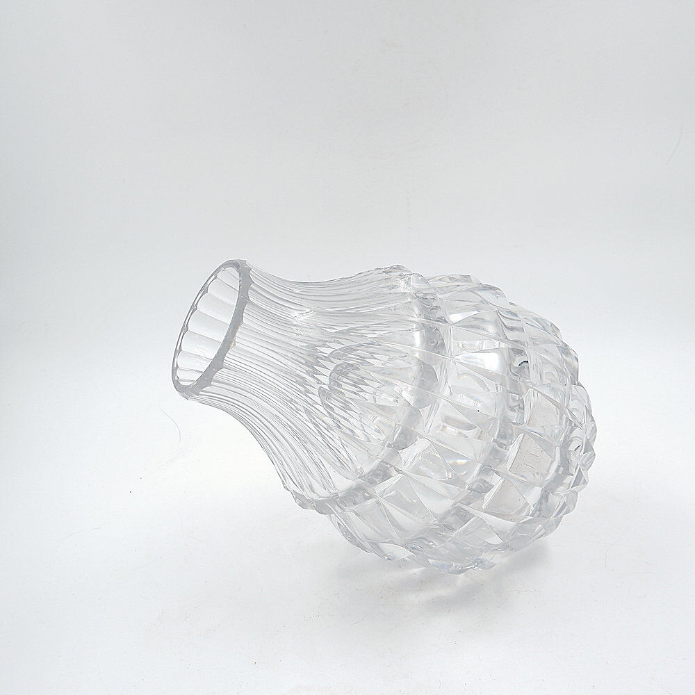 Clear crystal vase Val Saint Lambert - "Artichoke" model - Circa 1960