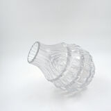 Clear crystal vase Val Saint Lambert - "Artichoke" model - Circa 1960