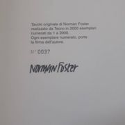 Numbered table design (limited edition) Nomos Norman Foster by Tecno Italy
