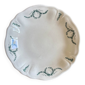 Compote dish or antique footed plate in ironstone - Villey de Longc