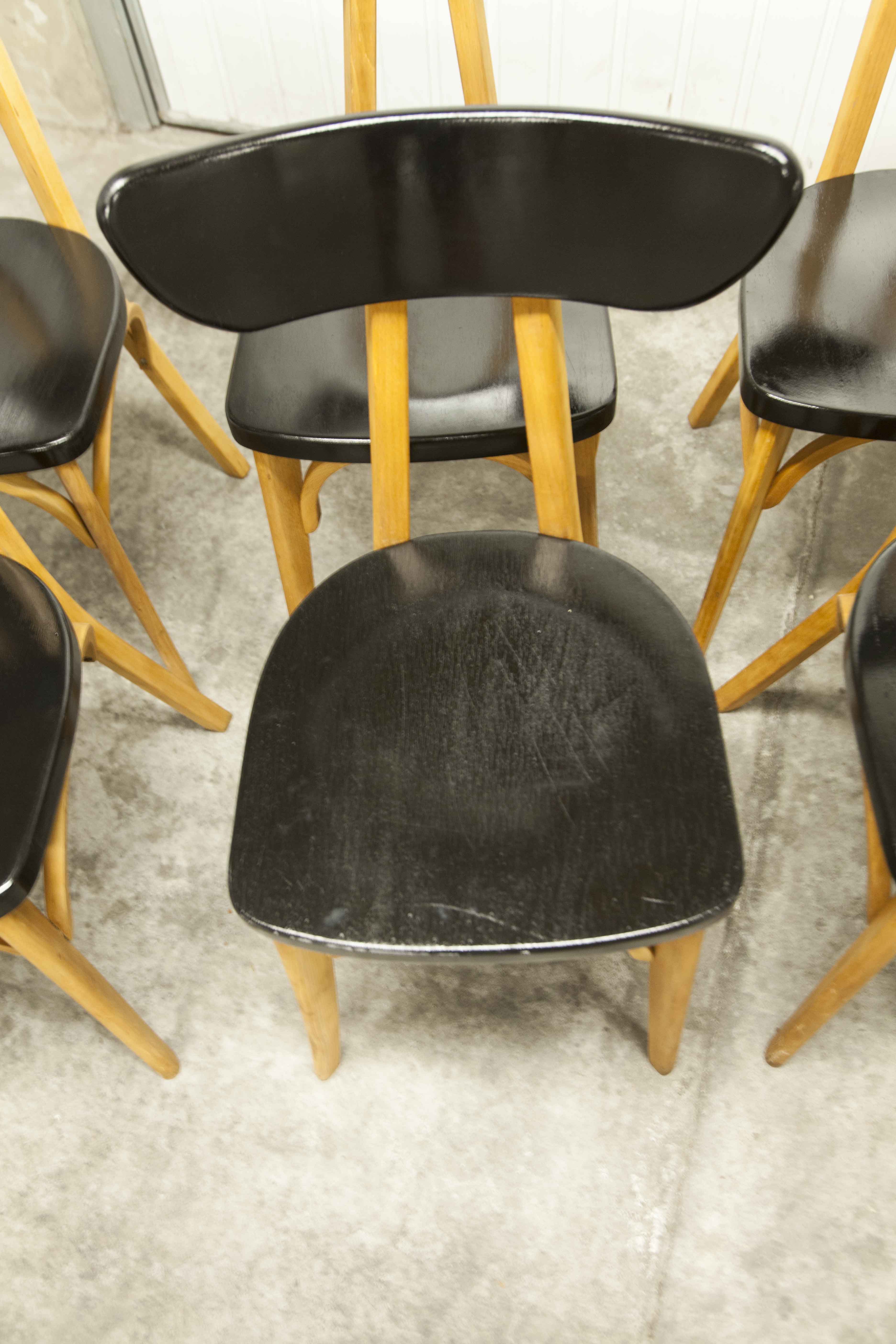Set of 6 restored Luterma "banana" chairs