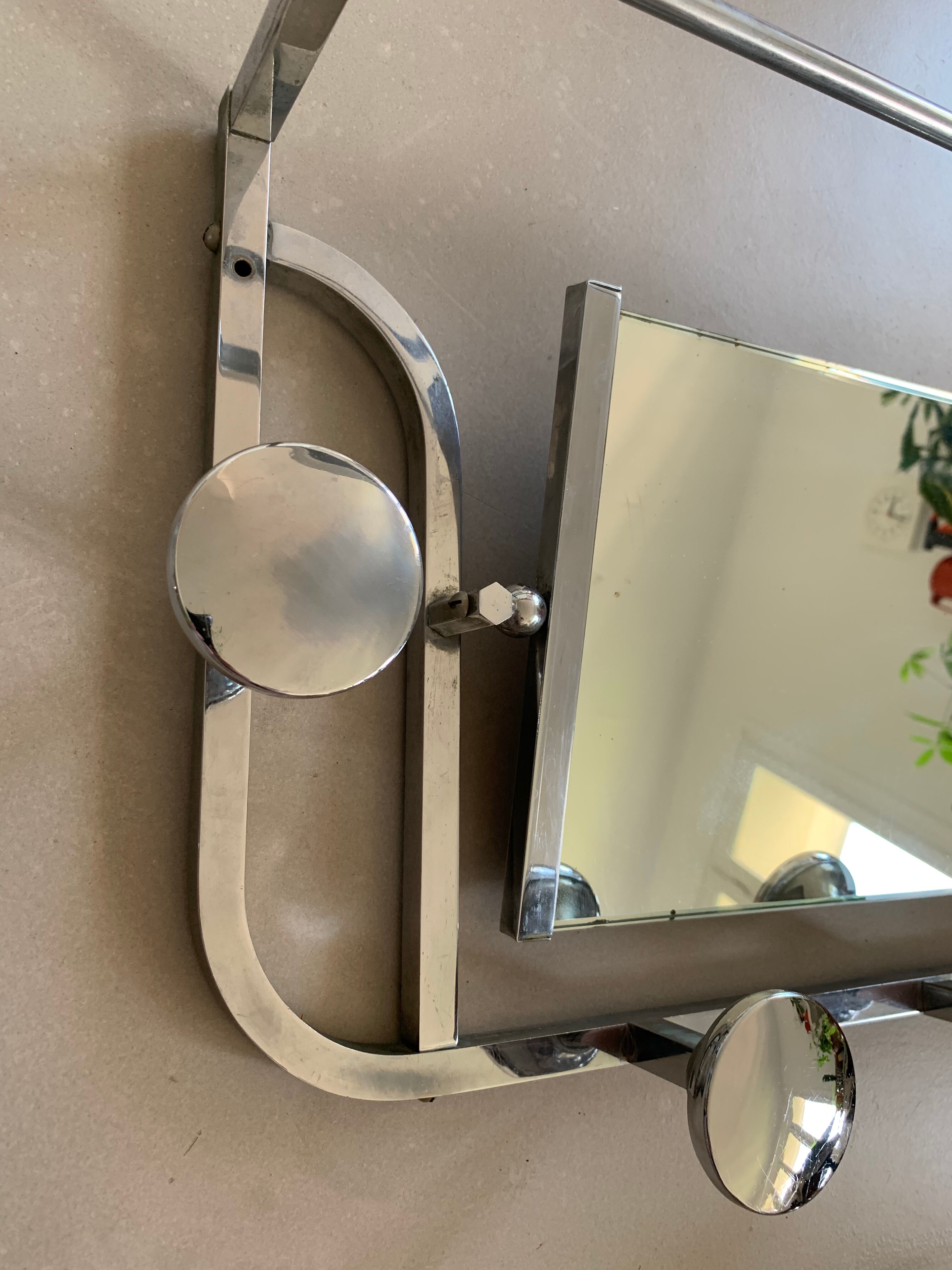 Old art deco-style wall mirror 63x33cm