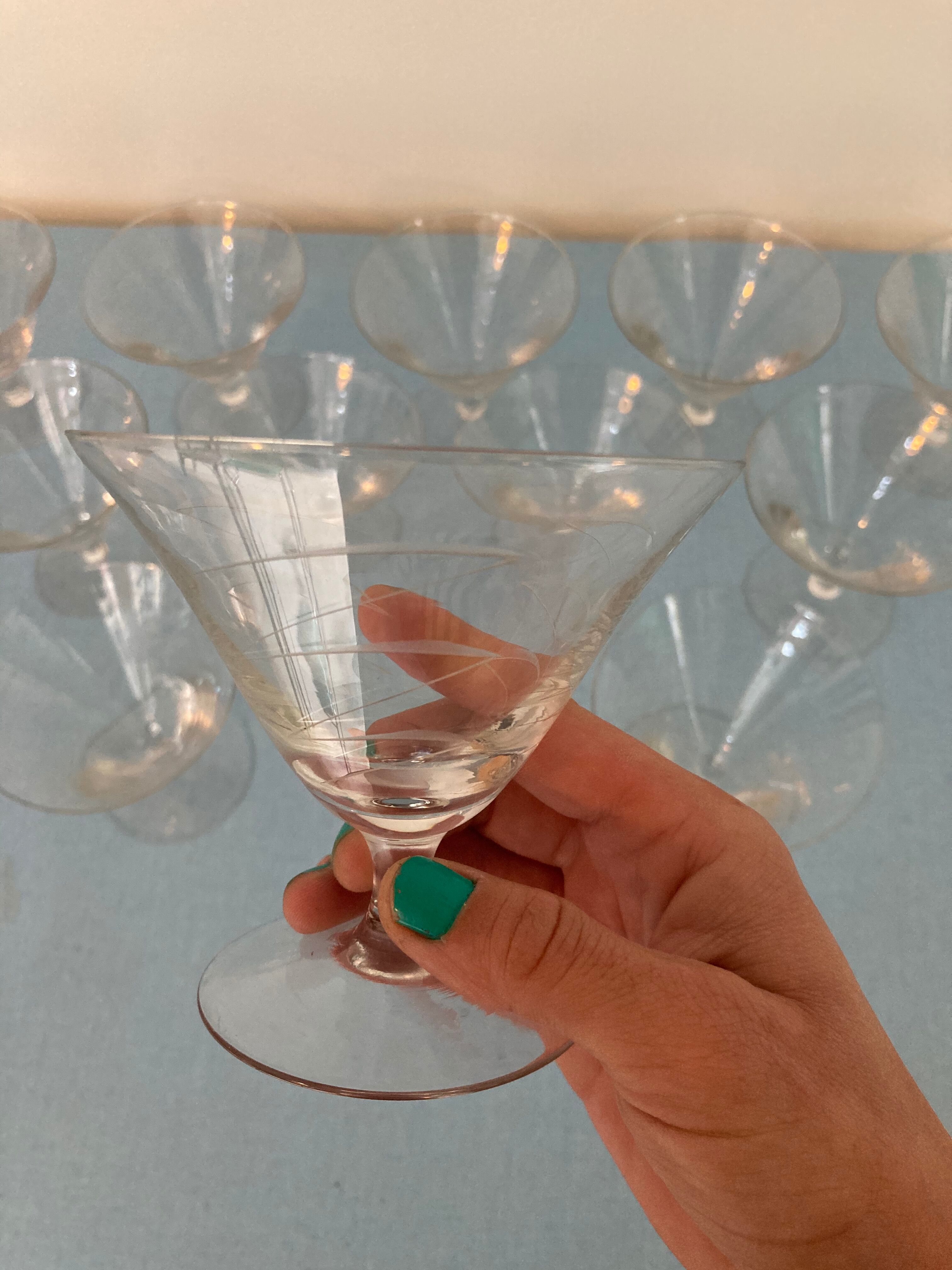 Crystal champagne glasses