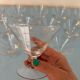 Crystal champagne glasses