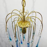 Lustre Murano Gouttes En Cristal bleu