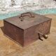 Old vintage store cash box for cash box silver metal cash