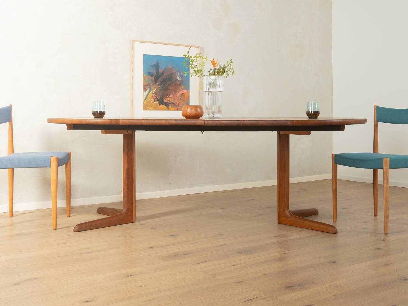Elegant extendable dining table by CJ Rosengaarden, Denmark, 1960s, teak look