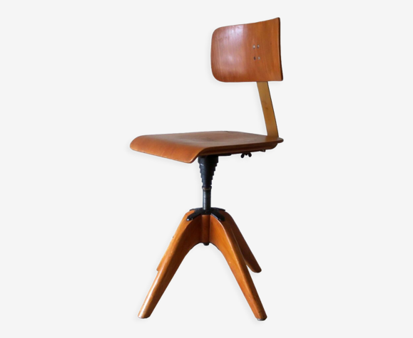 Chaise de bureau tournante multi-réglable du milieu du siècle