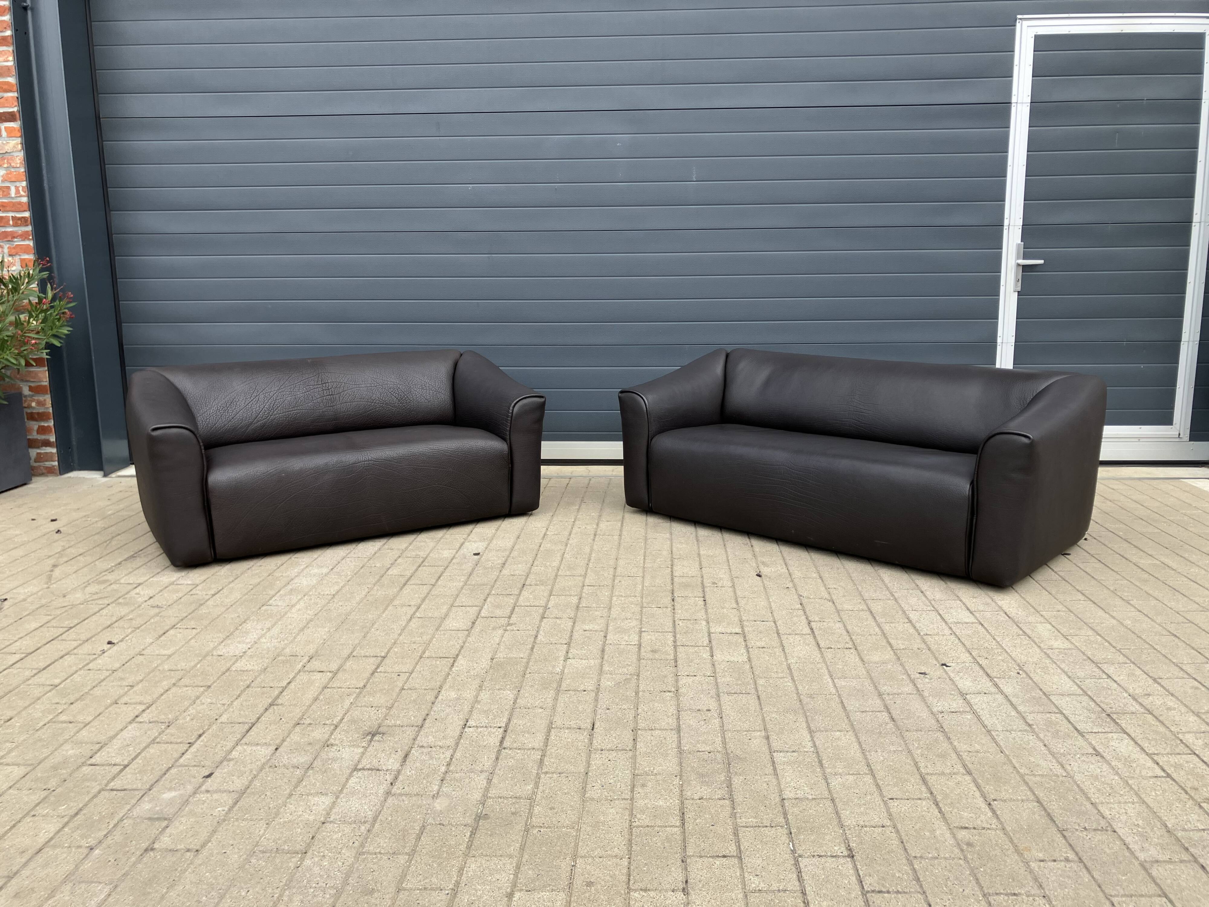 De Sede Ds47 3zit +2zit Buffel leather 5mm NECK color Cigarro