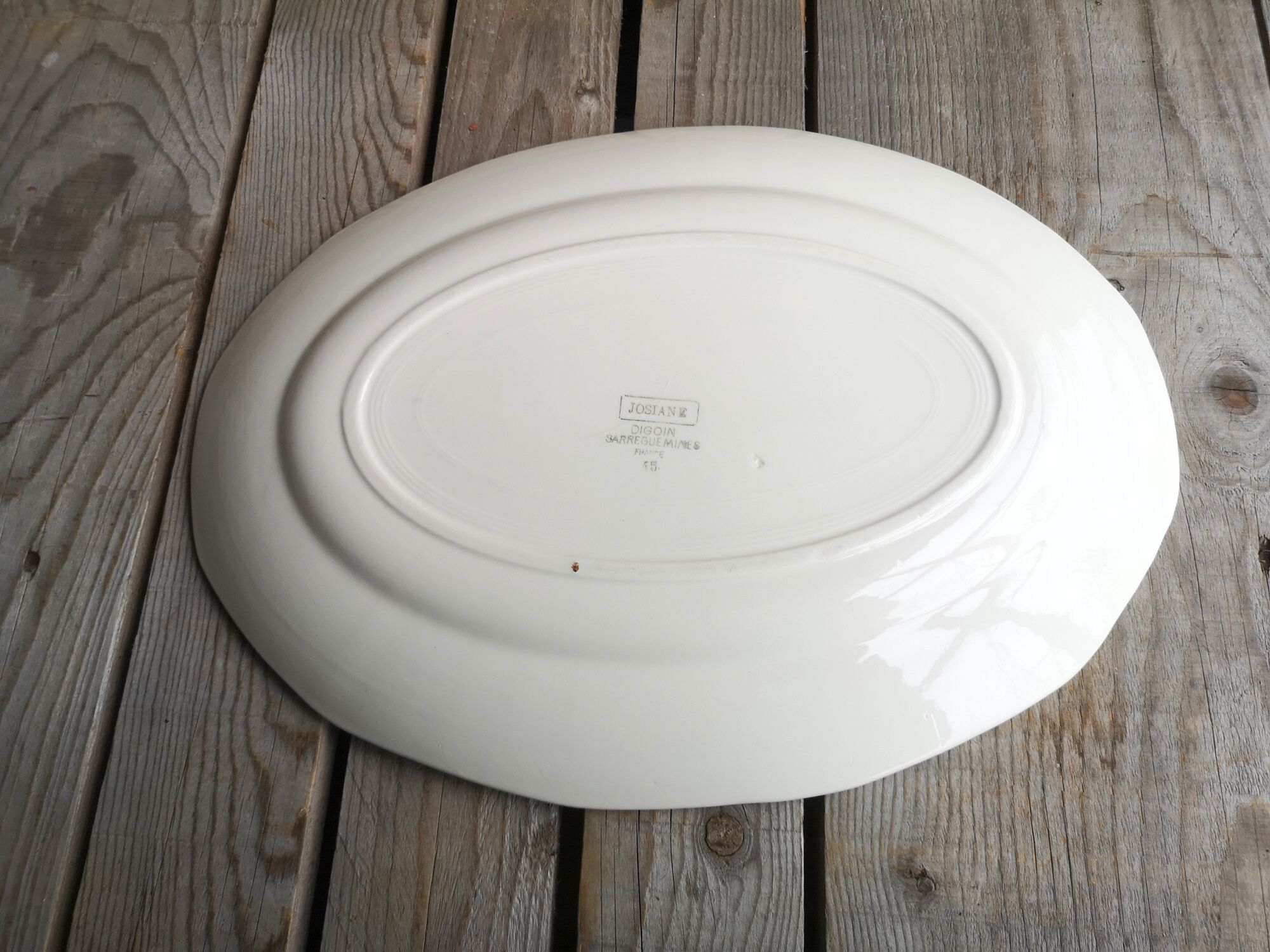 Oval dish Digoin Sarreguemines collection Josiane