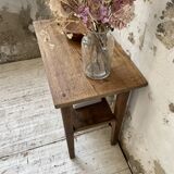 Oak console side table