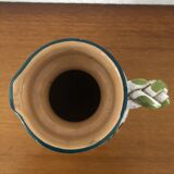 Italian majolica ceramic pitcher / jug signed