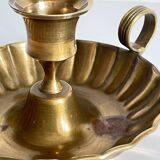 Vintage solid brass hand candle holder