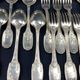 Christofle cutlery set silver metal Empire large cutlery and desserts, spoons