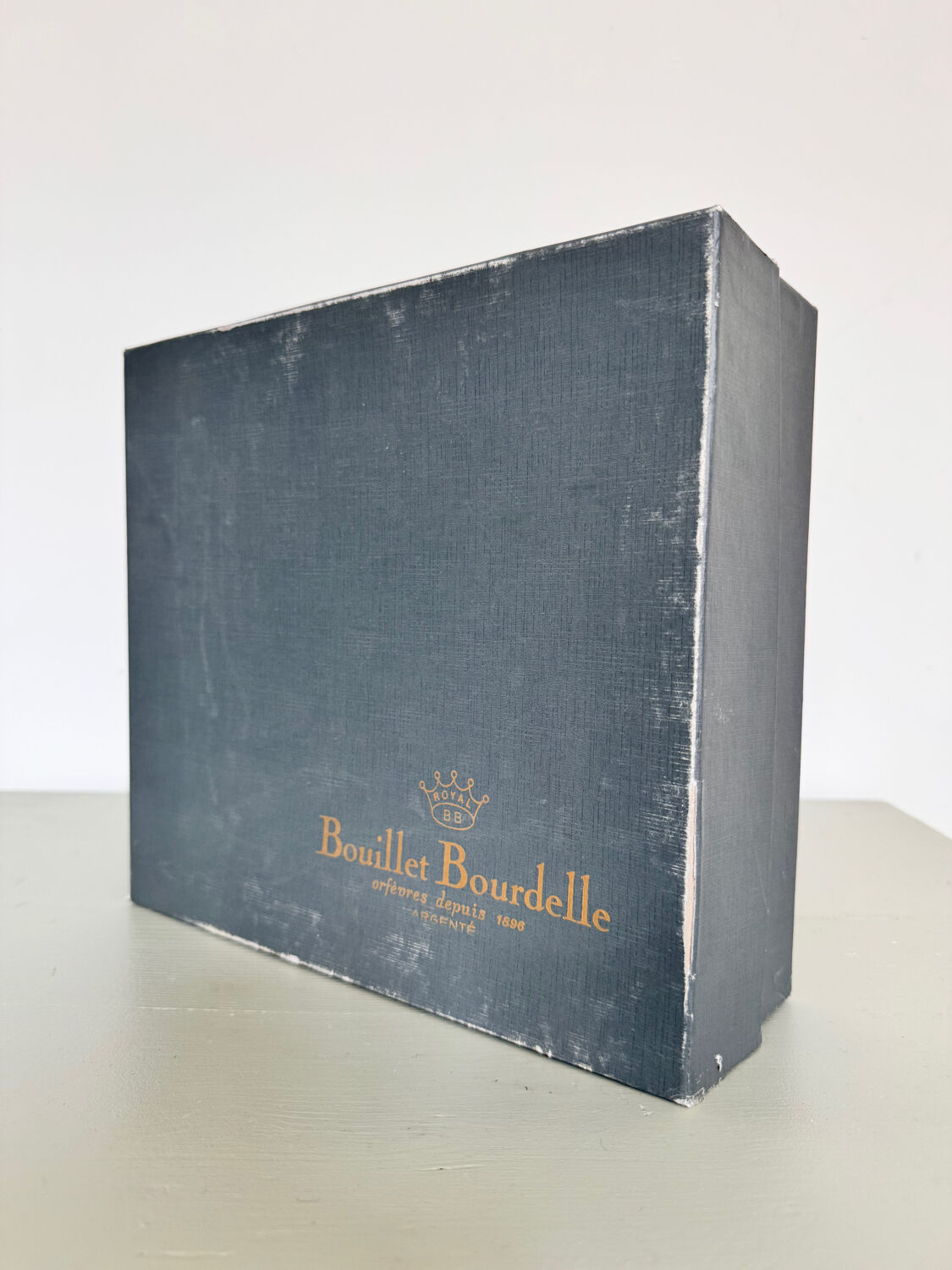 Large bowl, salad bowl, Bouillet Bourdelle cup in silver metal