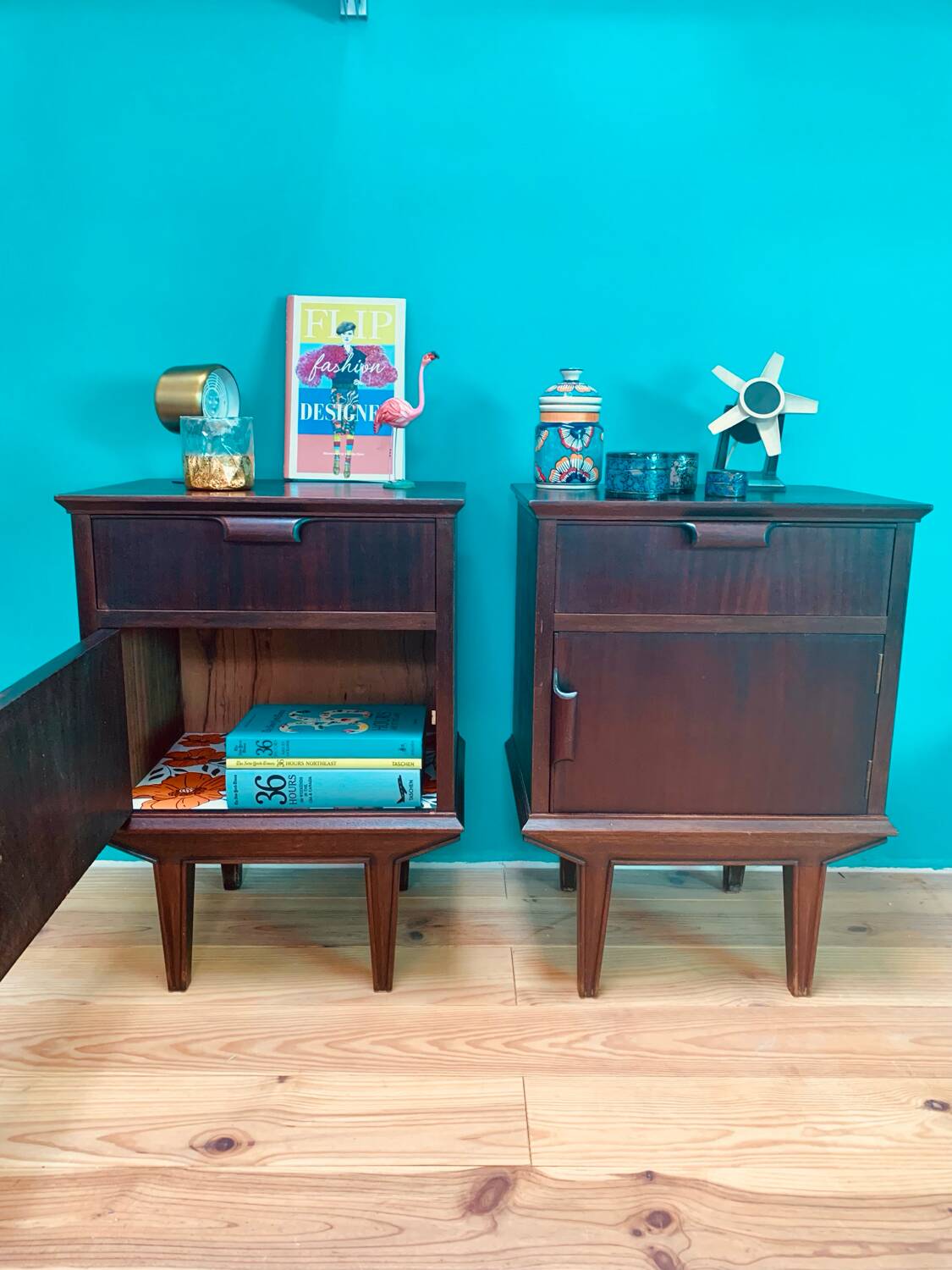 Pair of vintage Mid Century bedside tables