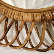 Rattan and bamboo mirror attributed to Franco Albini, Italy 1960's