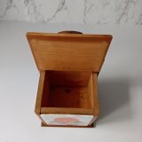 Wooden spice box and wall ceramic
