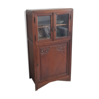 Armoire parisienne vitrée de style Art Déco