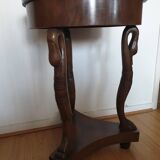 Empire style ceremonial table with mahogany swans