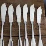 Set de 12 fourchettes & 12 couteaux à poisson en métal argenté