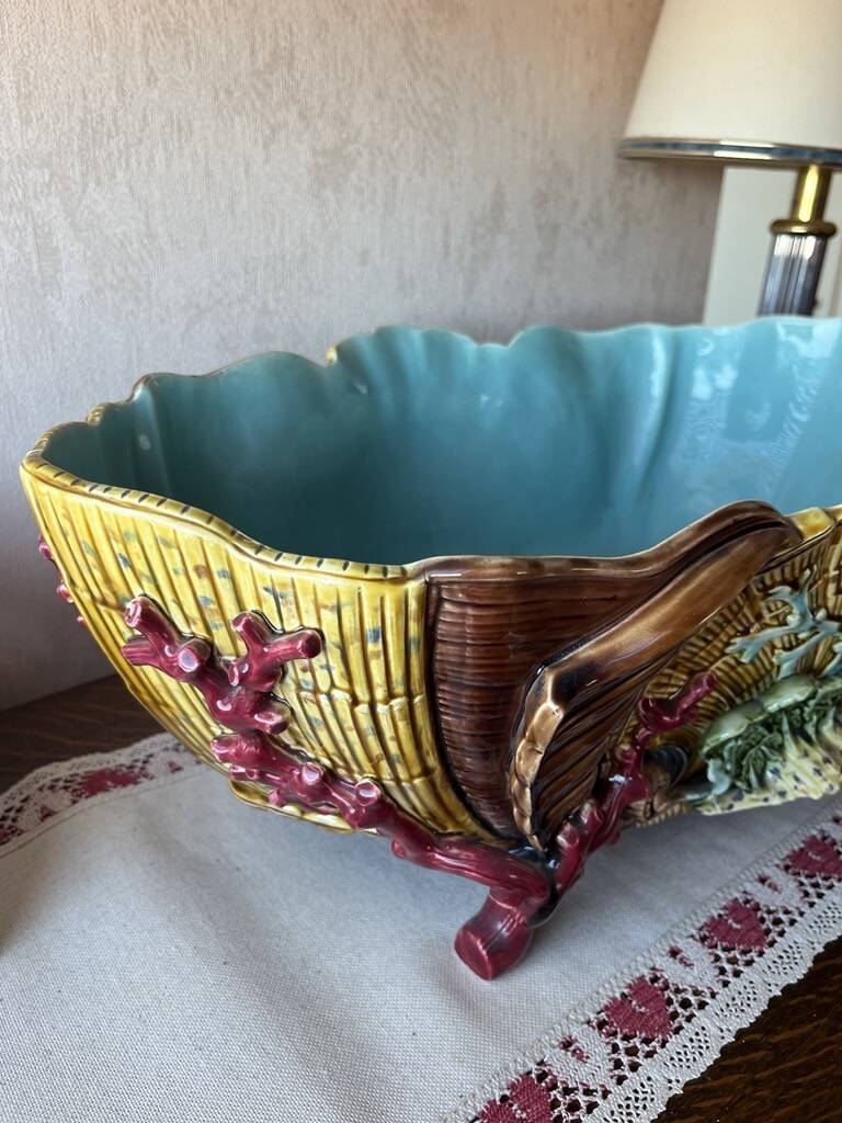 Vase Sarreguemines Majolica numbered
