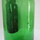 Two old green blown glass jars early 20th century