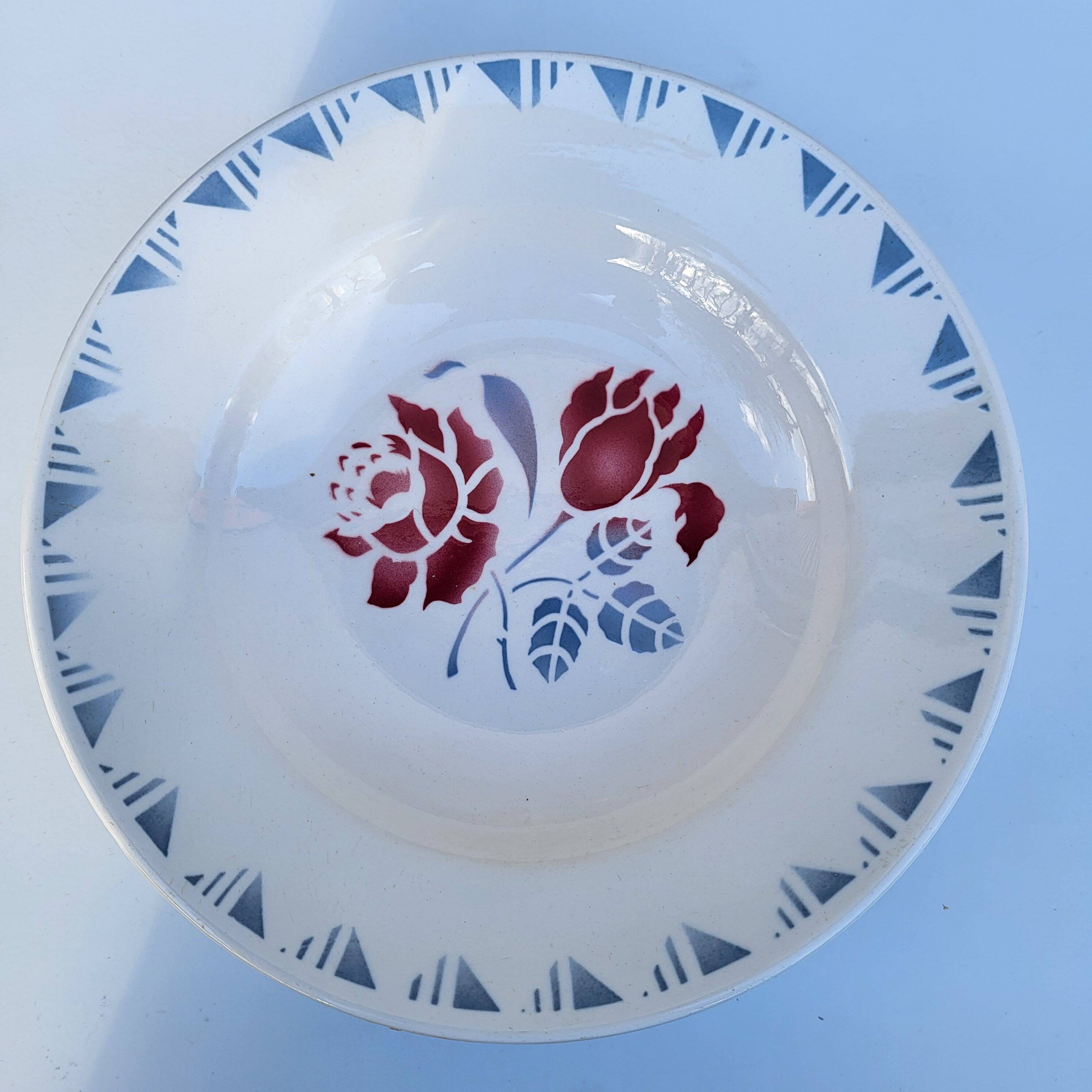 Lot 9 deep plates ▪︎ Art Deco ▪︎ Jane ▪︎ Niderviller