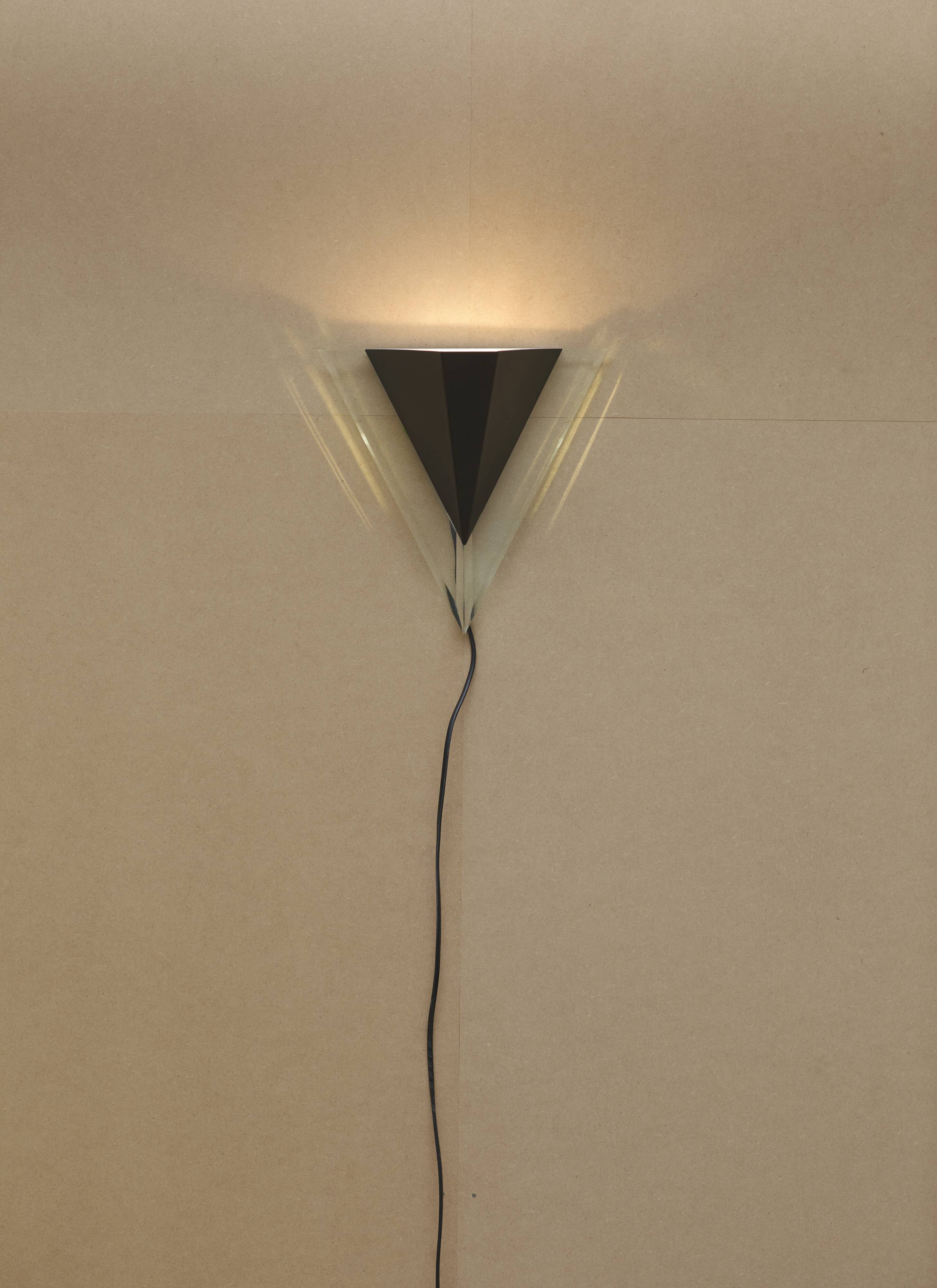 Pair of Postmodern Memphis Metal and Lucite Diamond Sconces Circa 1980