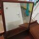 Vintage dressing table/chest - woven rattan - 5 drawers - mirror - 1960s/70s