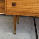 Commode mid-century en teck marron à 3 tiroirs, pieds fuselés années 1960