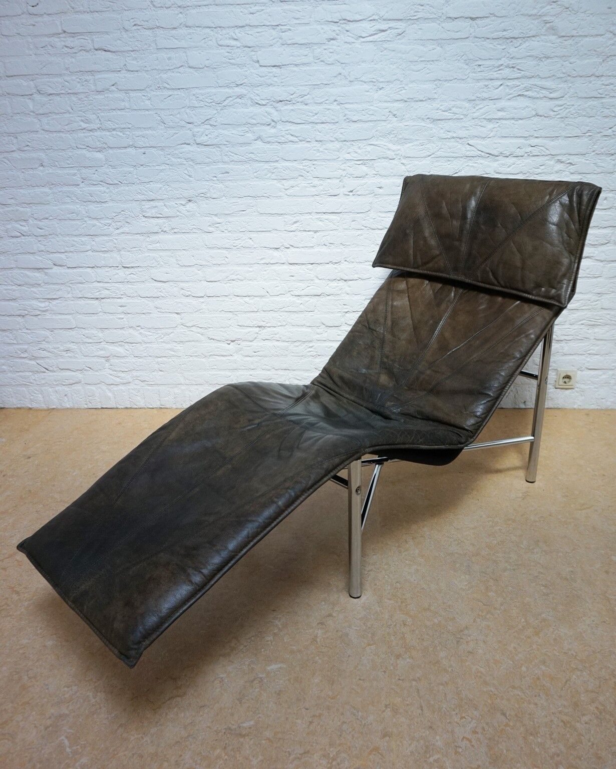 Swedish Leather Skye Lounge Chair by Tord Björklund for Ikea, 1970s