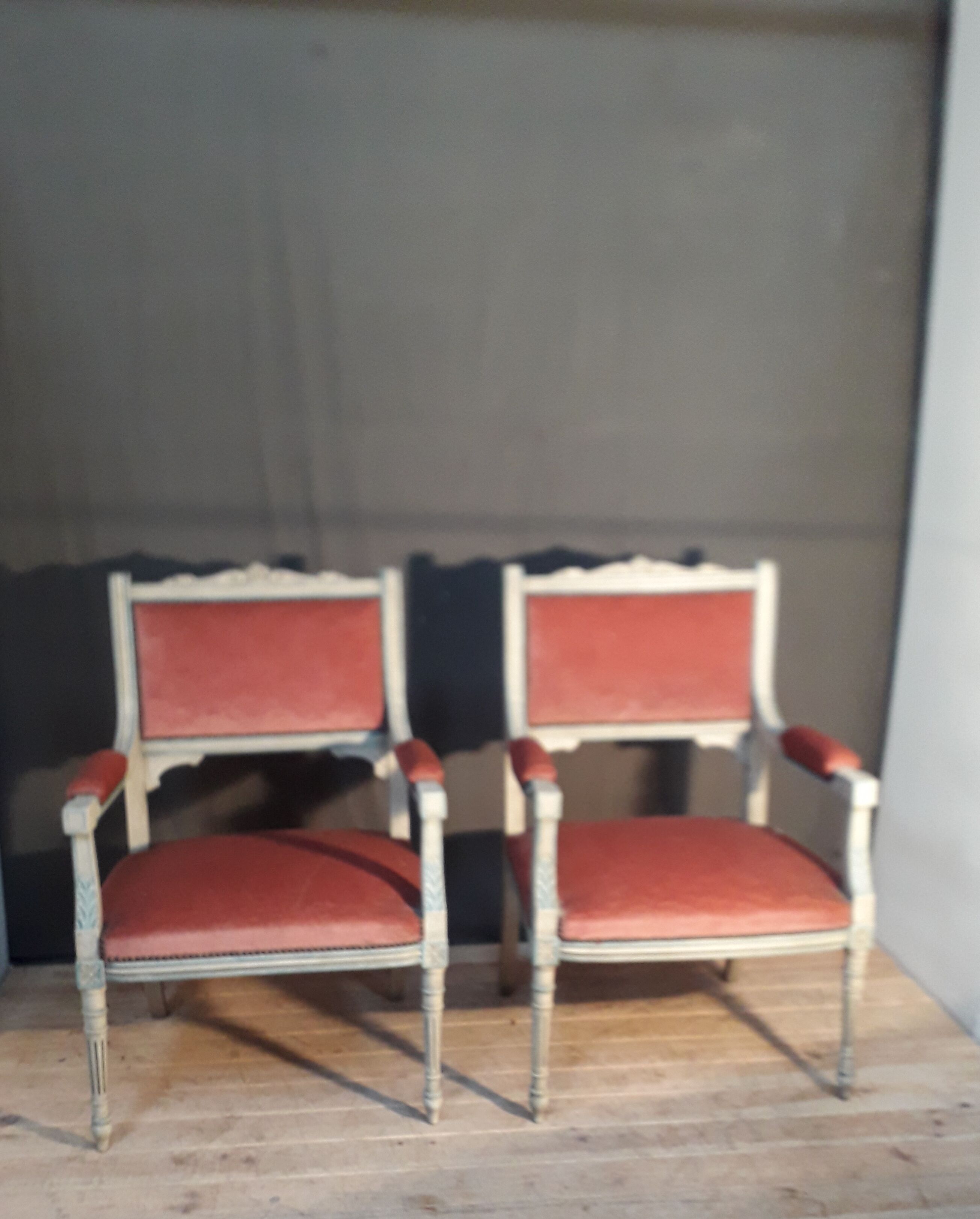 Pair of Louis XVI-style armchairs