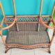 Antique rattan and bamboo coat rack