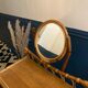 Rattan dressing table with vintage mirror