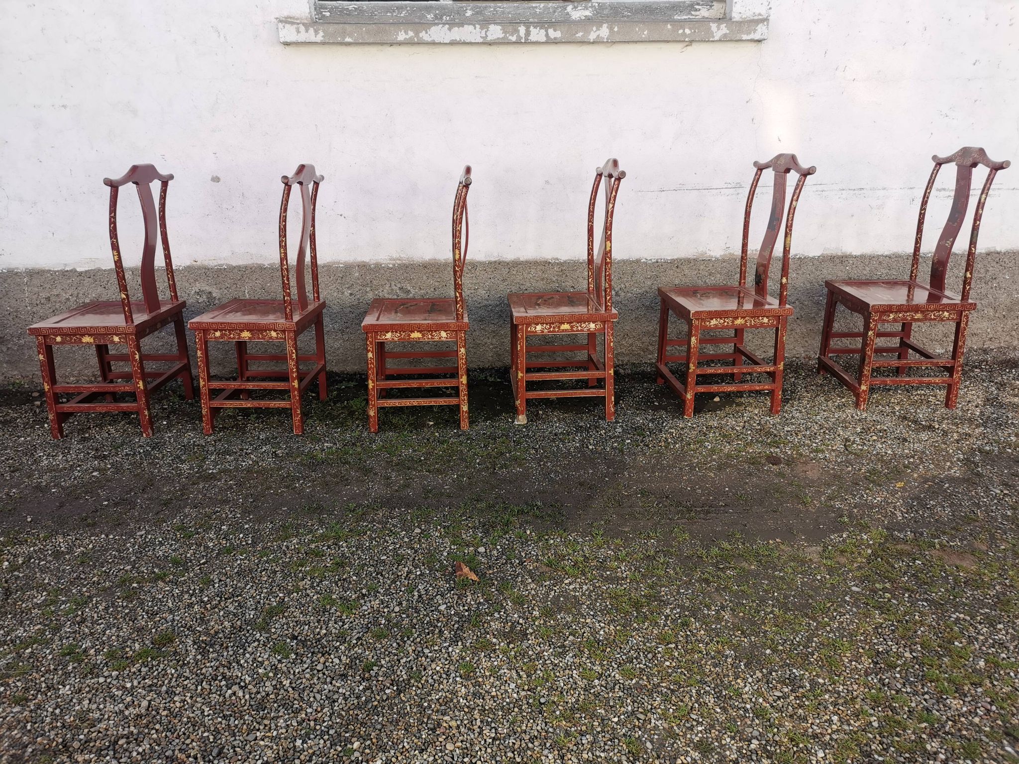 Chinese chairs of the early twentieth century in lacquered wood