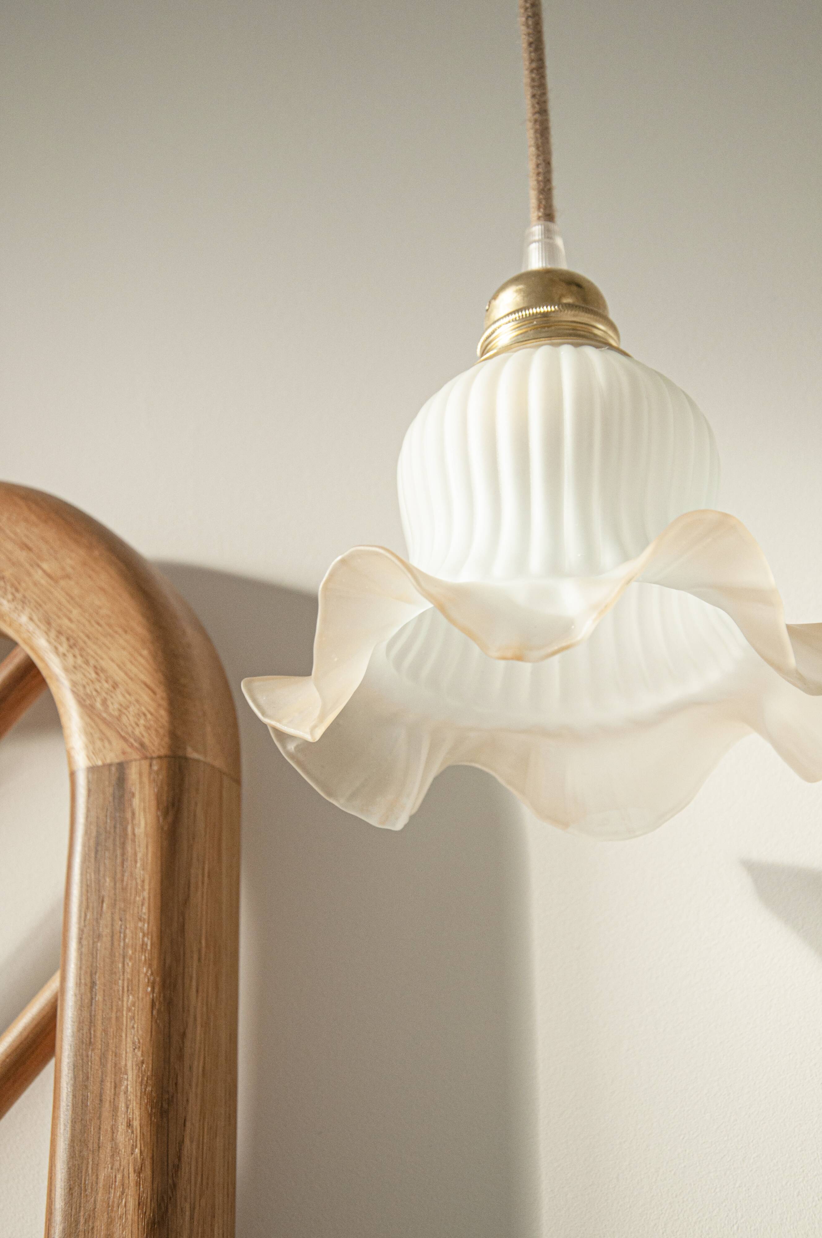 Suspension ou baladeuse tulipe vintage