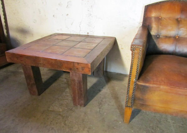 Rustic coffee table terracotta / terracotta coffee table