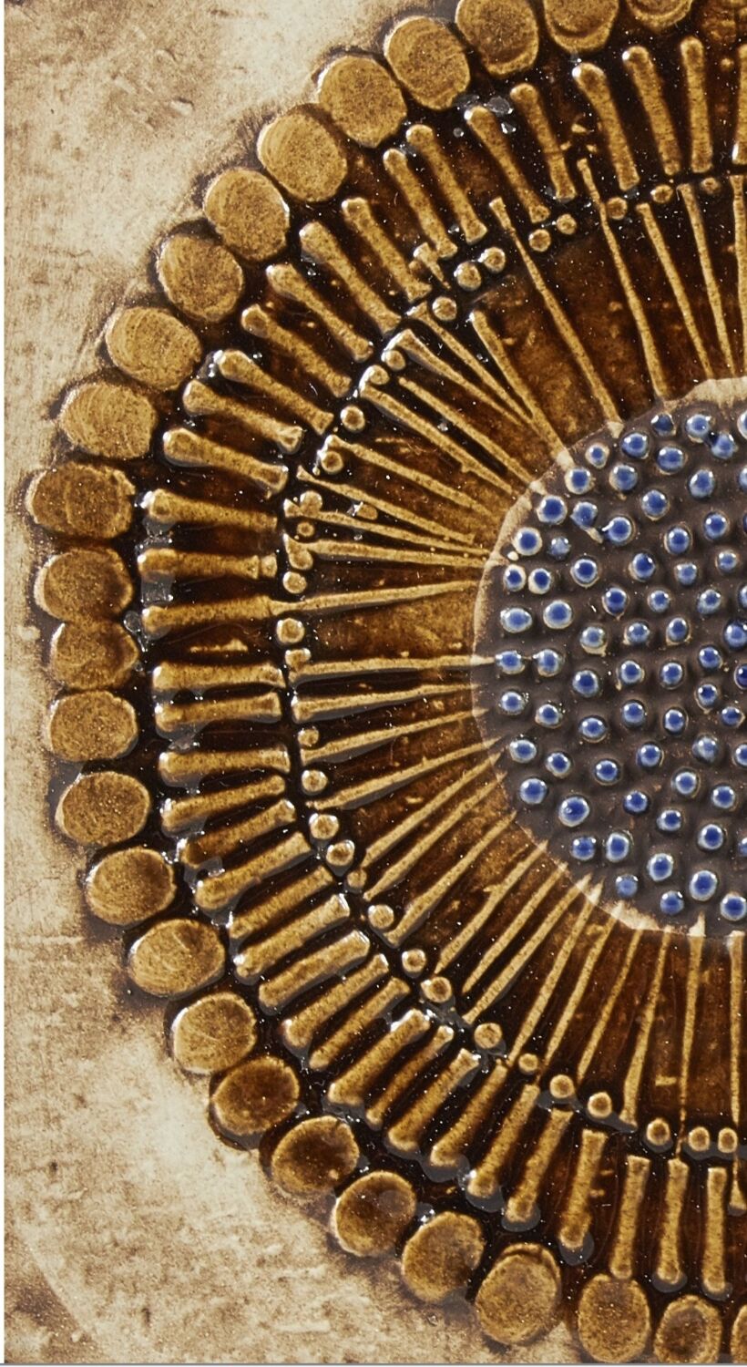 Lisa Larson tile series Unik "Sunflower" - Gustavsberg