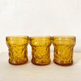 Vintage amber water glasses