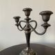 Bougeoir, silver metal candelabra
