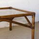 Rattan coffee table and vintage smoked glass top